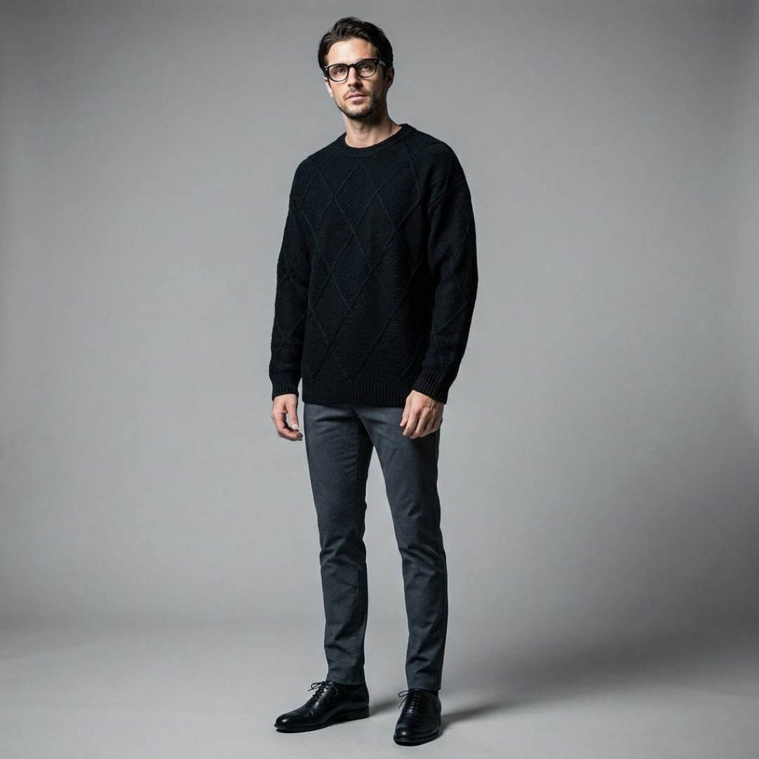 Cable-Knit Cashmere Crewneck Sweater