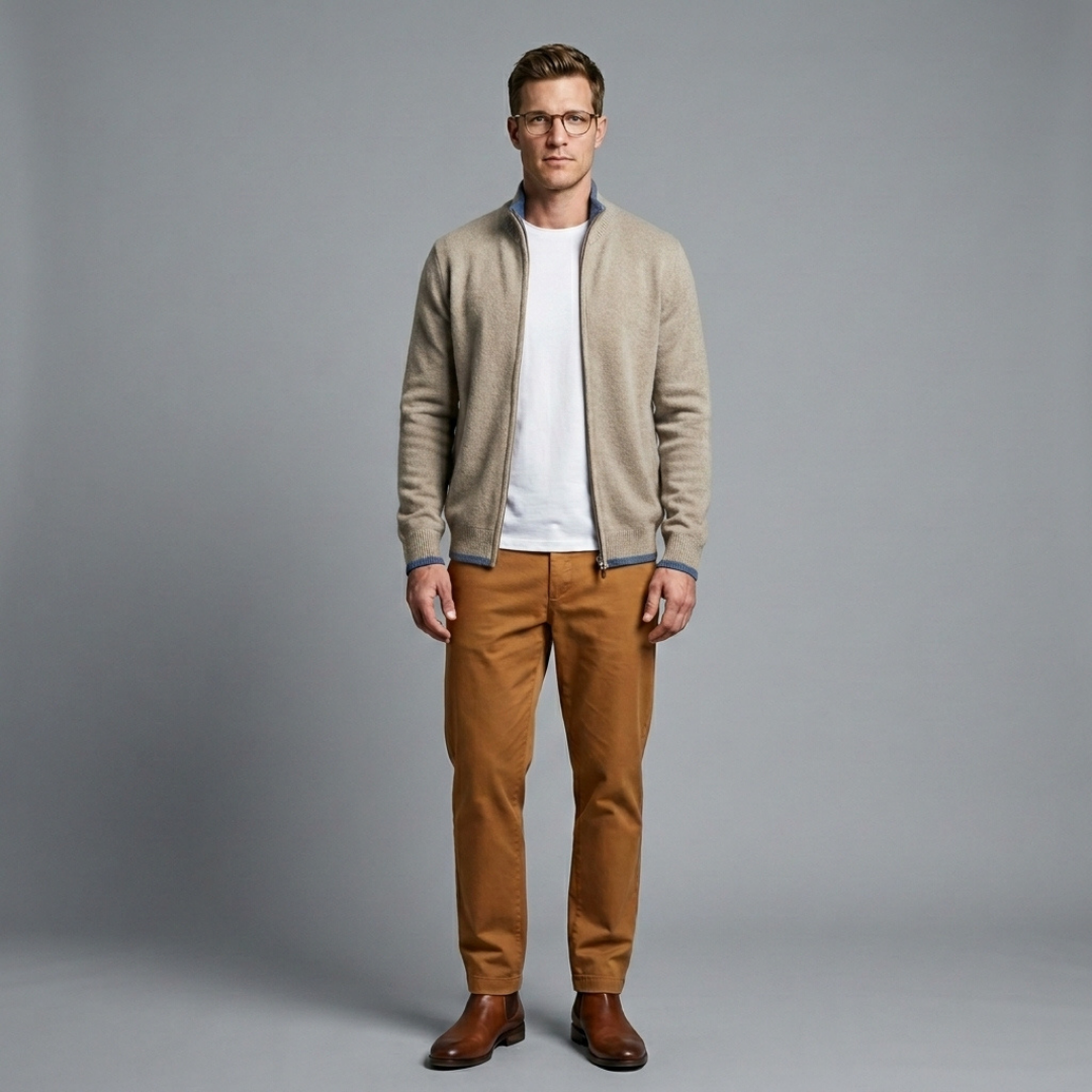 Premium Cashmere Zip Jacket
