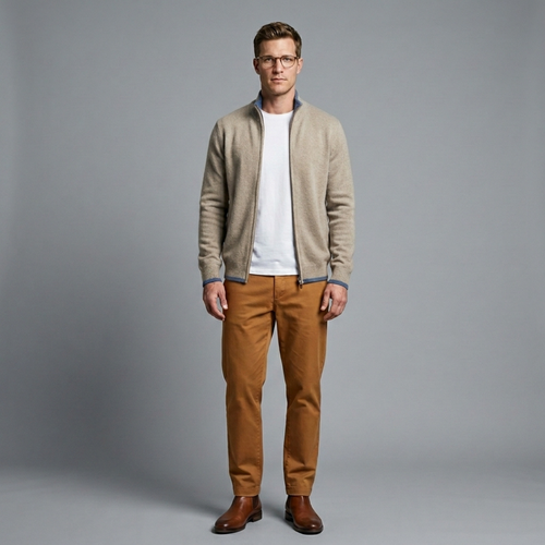 Premium Cashmere Zip Jacket